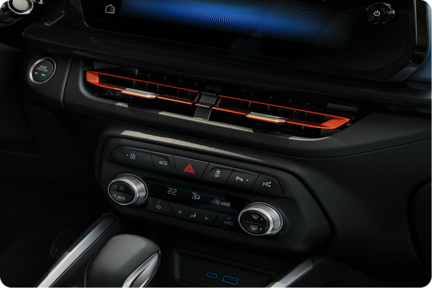 Sistema de aire acondicionado digital del Chevrolet Onix Plus