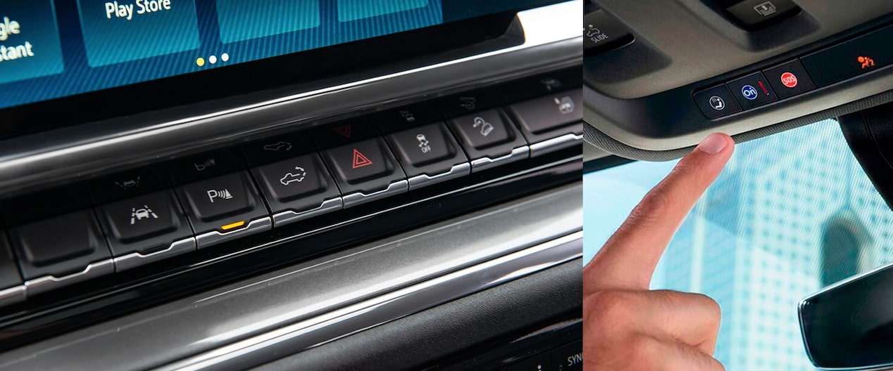 Vista en detalle de las funciones de seguridad que incluye la Chevrolet Silverado.