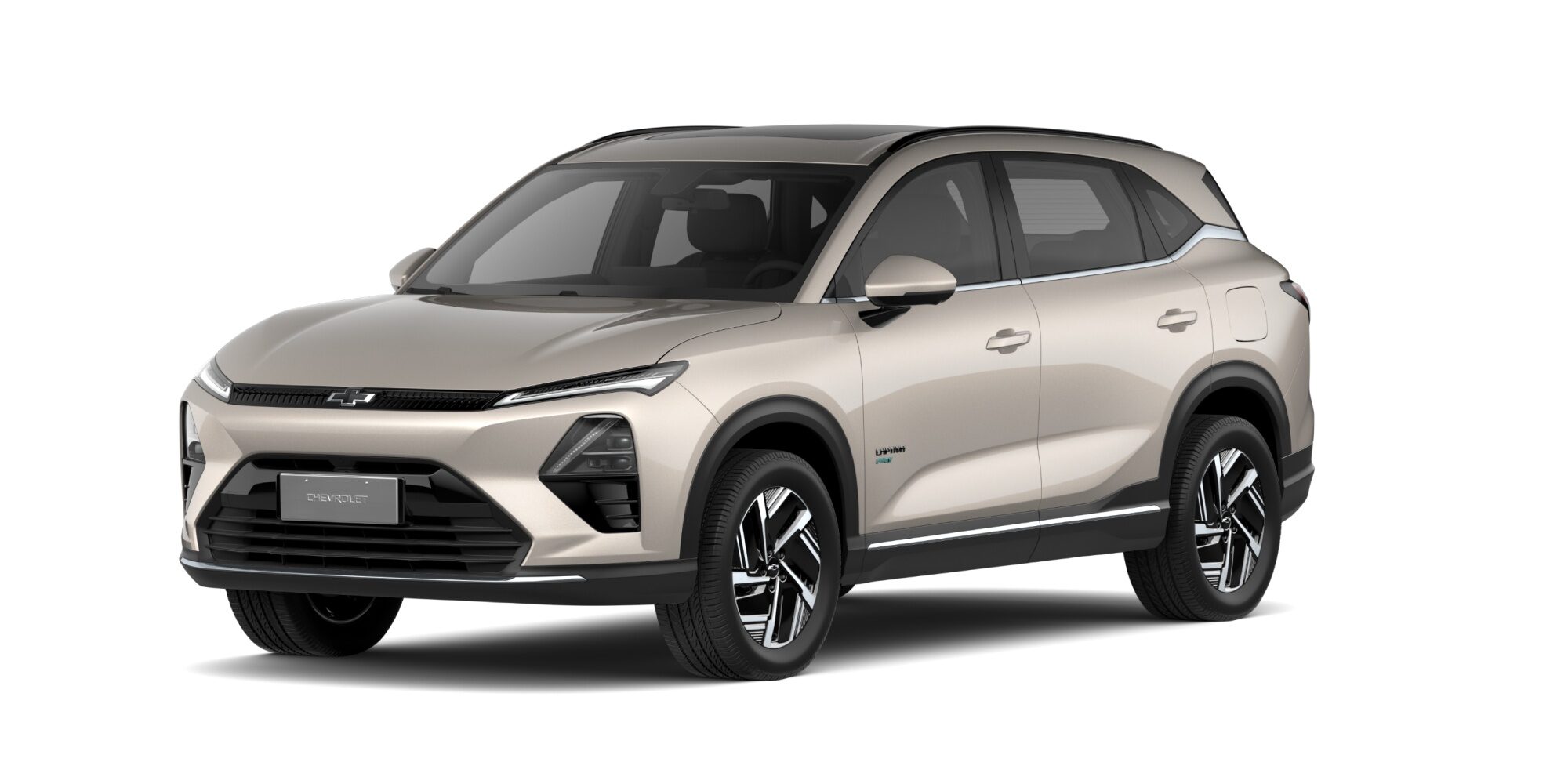 Chevrolet Captiva PEV en color blanco arena metálico.