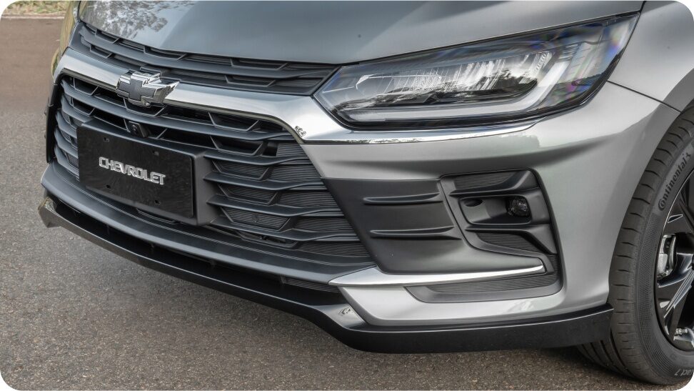 Imagem do extensor do para-choque dianteiro da linha de acessórios originais Chevrolet.