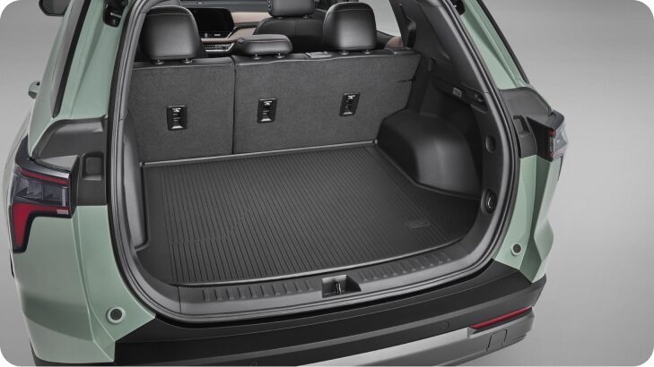 Tapete de bandeja de porta-malas integrado com logo Chevrolet