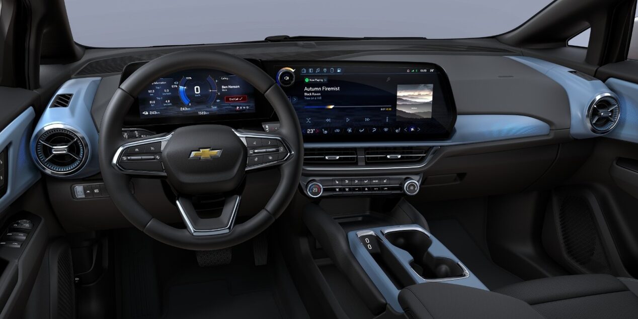 Interior do Equinox EV da Chevrolet Brasil