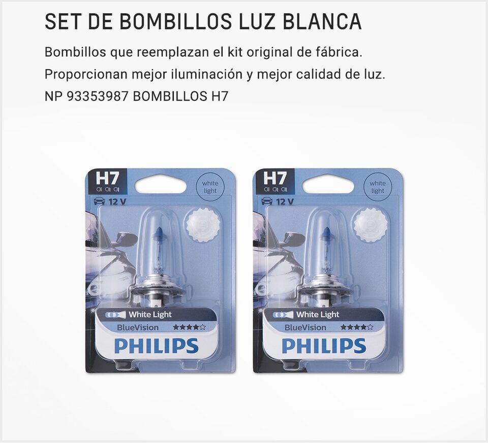 Chevrolet Onix Turbo Accesorios Seguridad - Bombillos Blancos de tu Carro Familiar Descripcion