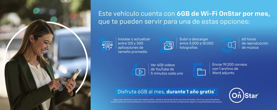 Camioneta Chevrolet Tracker Turbo - Protección On Star con 6 GB al mes