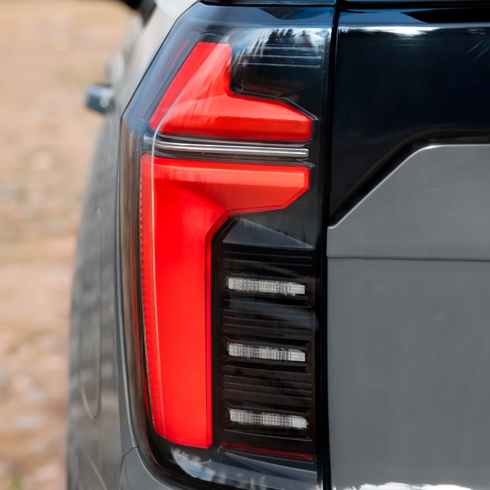 Focos LED traseros de la Chevrolet Tahoe.
