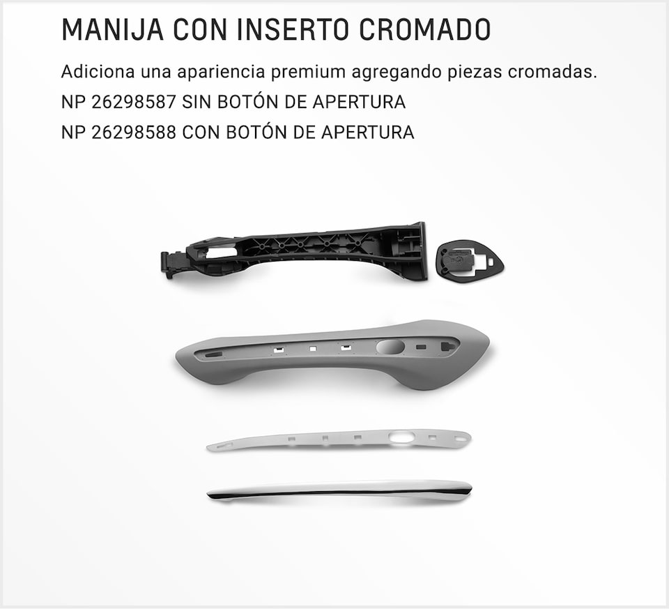 Chevrolet Onix Sedán - Manija con Inserto Cromado para tu Auto Familiar