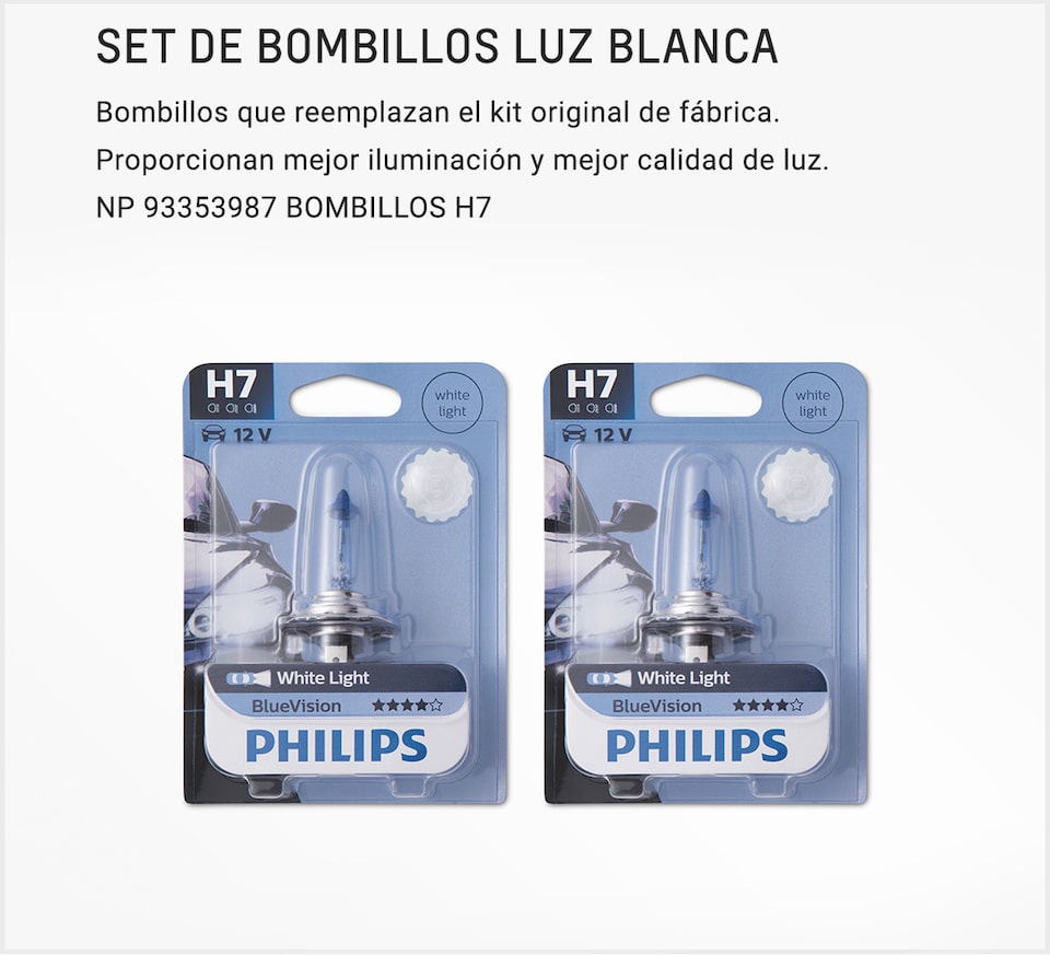 Chevrolet Onix Sedán - Set de bombillos de luz blanca H4 para tu Auto Familiar