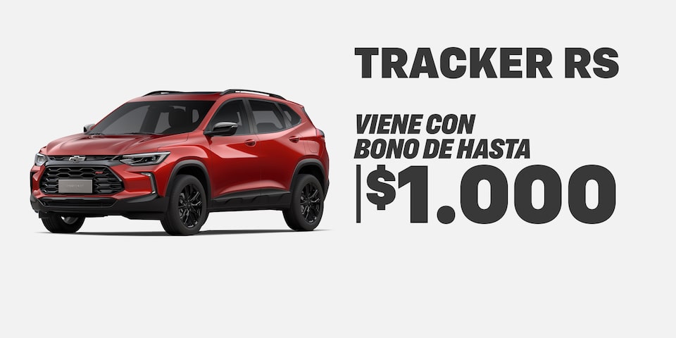 Chevrolet Tracker RS - Viene con bono de hasta $1.000