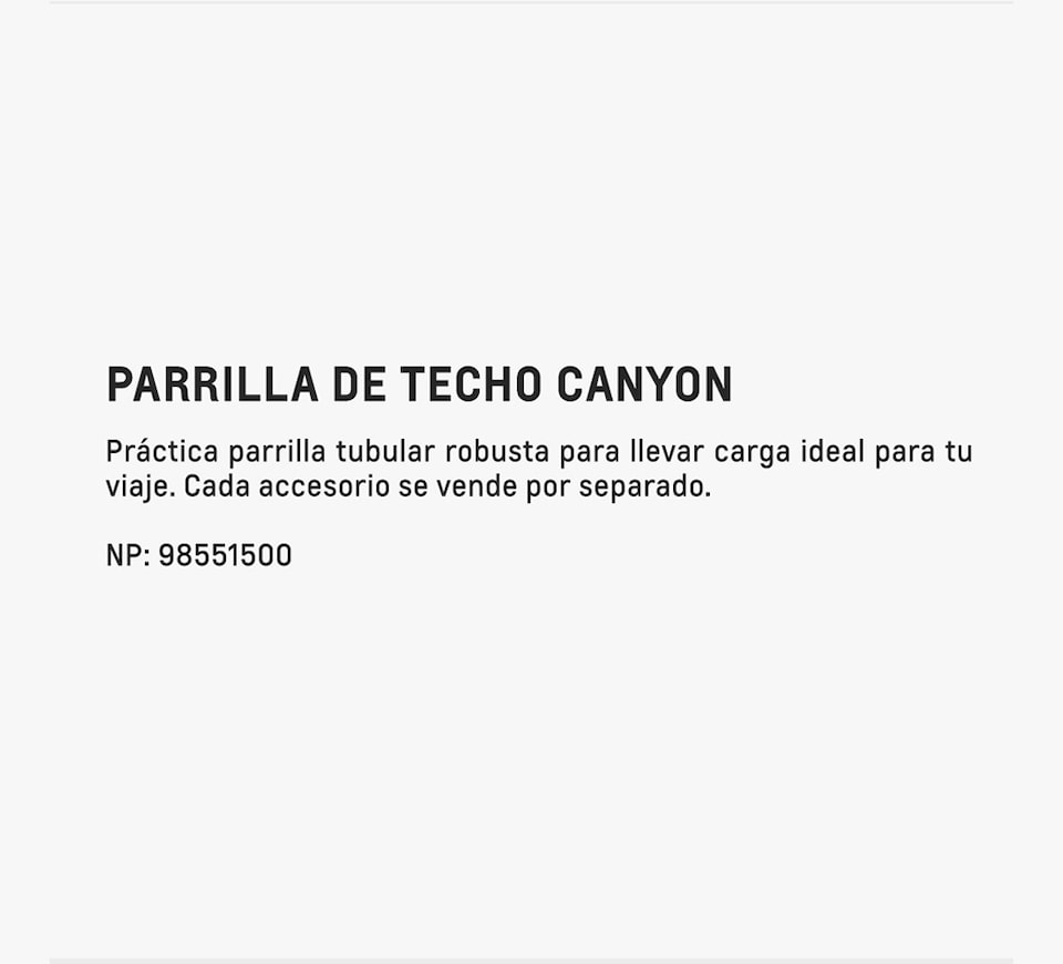 Chevrolet - Groove - Accesorios - Parrilla de techo Canyon - Copy