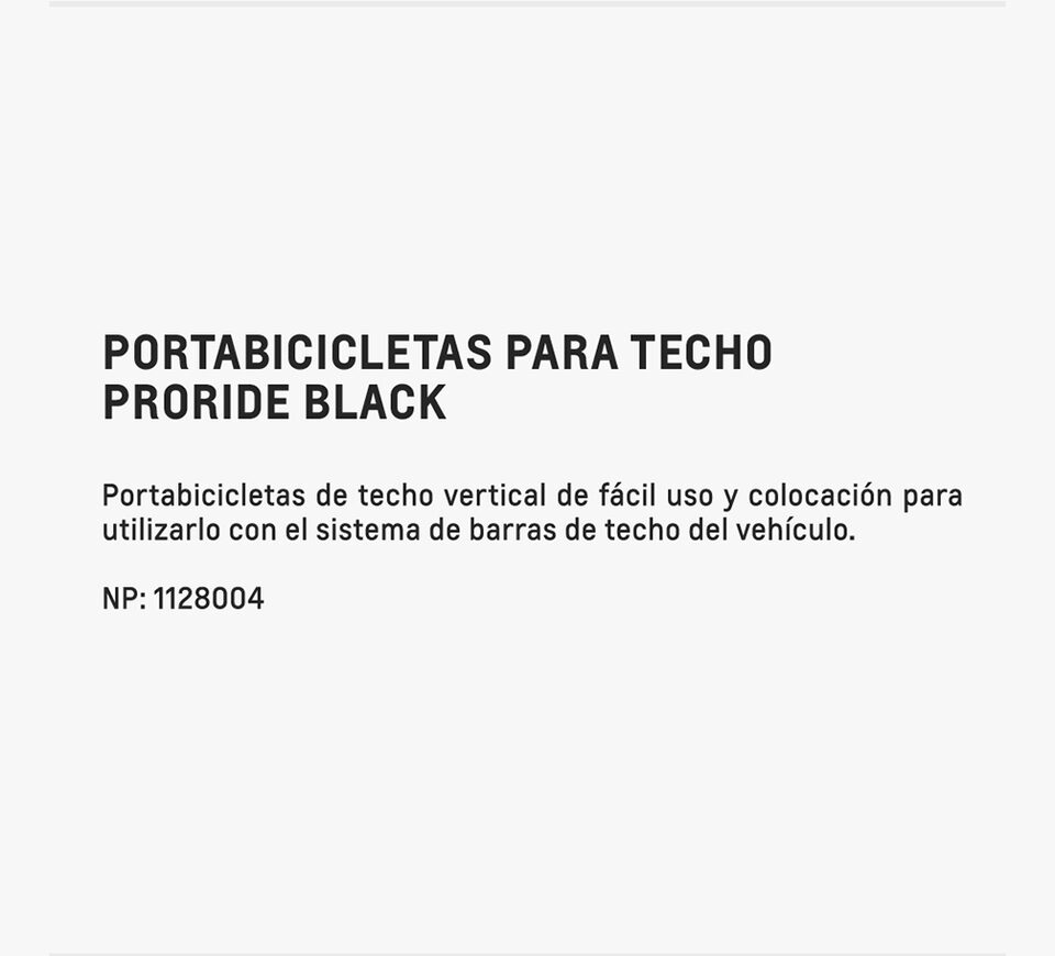 Chevrolet - Groove - Accesorios - Portabicicletas para techo Proride Black - Copy