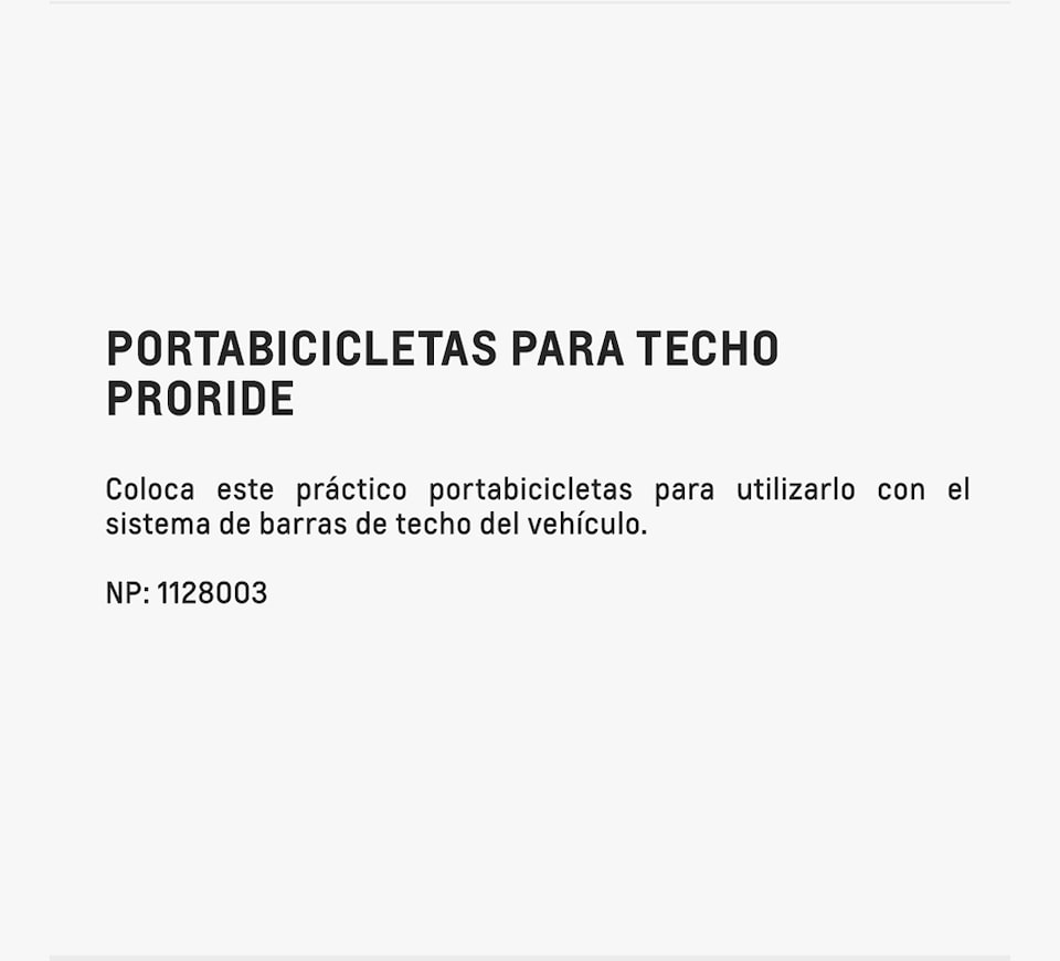 Chevrolet - Groove - Accesorios - Portabicicletas para techo Proride - Copy