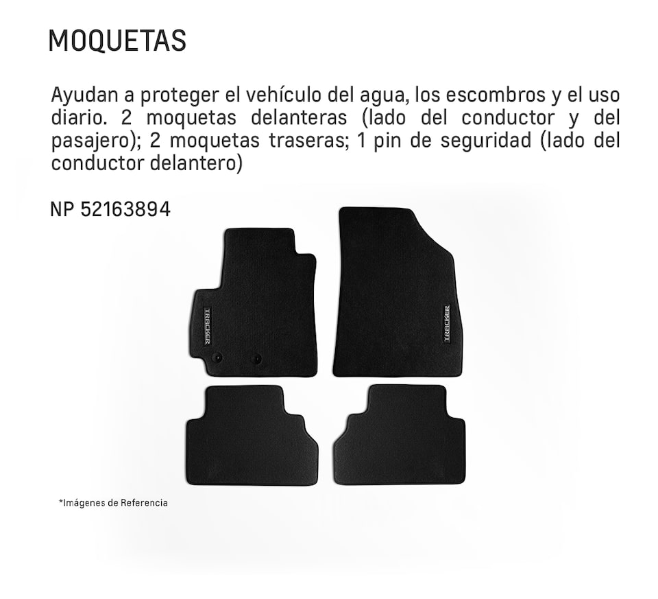 Chevrolet Tracker Turbo Accesorios Confort - Moquetas de tu Camioneta SUV