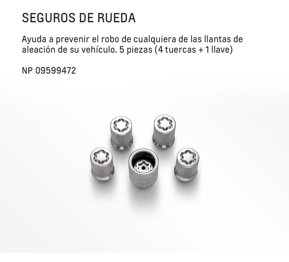 Chevrolet Tracker Turbo Accesorios Seguridad - Seguro de Ruedas de tu  Camioneta SUV