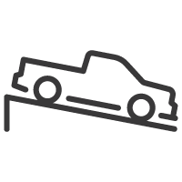 ícono de asistente para descenso en pendiente.