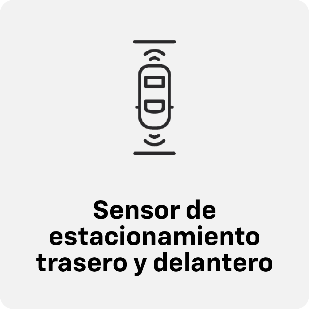 ícono de sensor de estacionamiento trasero y delantero.