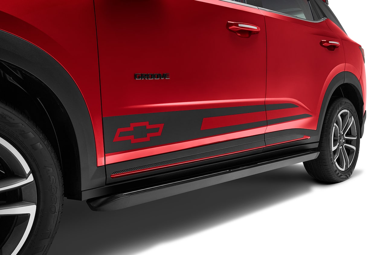Diseño tipo A de la calcomanía lateral de la Chevrolet Groove.