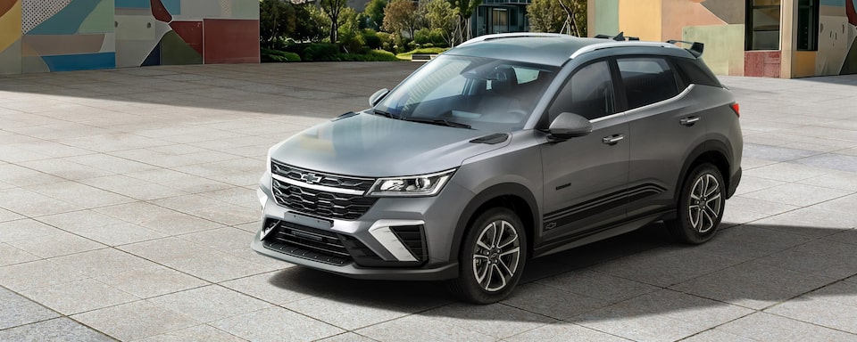 Vista superior de Chevrolet Groove estacionada.