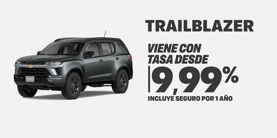 Chevrolet Trailblazer - Viene con tasa desde 9,99% y seguro por 1 año