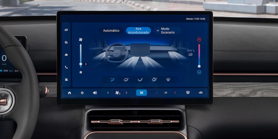 Pantalla Táctil LCD de la Chevrolet Captiva PHEV.