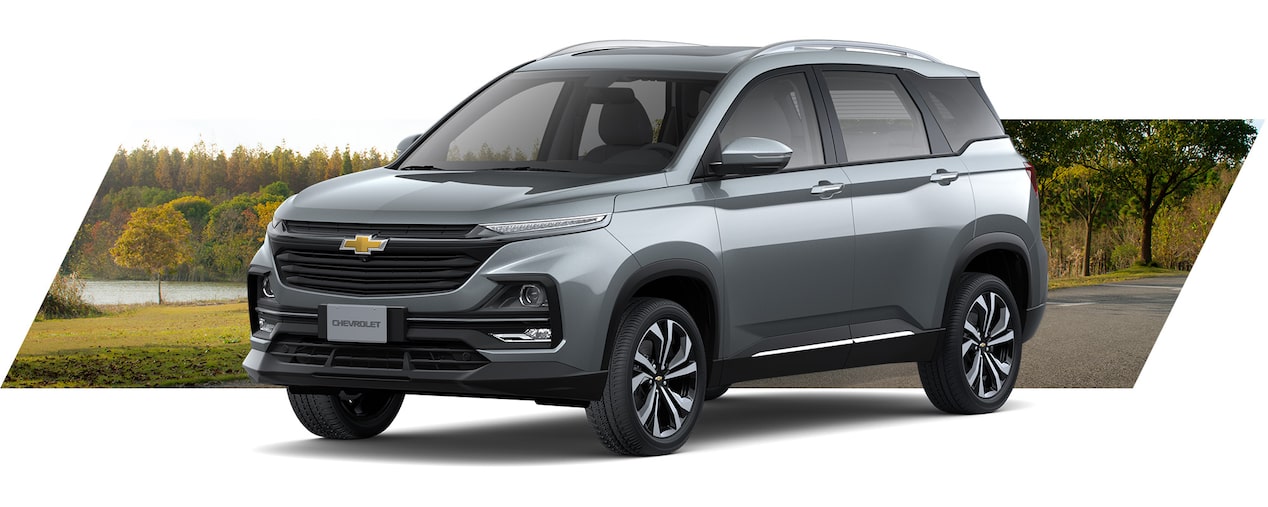 Chevrolet Captiva XL SUV gris, diseño deportivo y elegante, ideal para quienes buscan seguridad