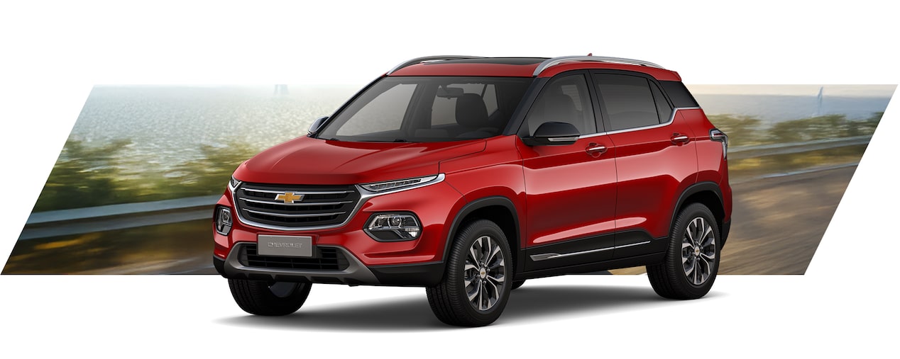 Chevrolet Groove SUV rojo, diseño deportivo y elegante, ideal para quienes buscan seguridad y confort