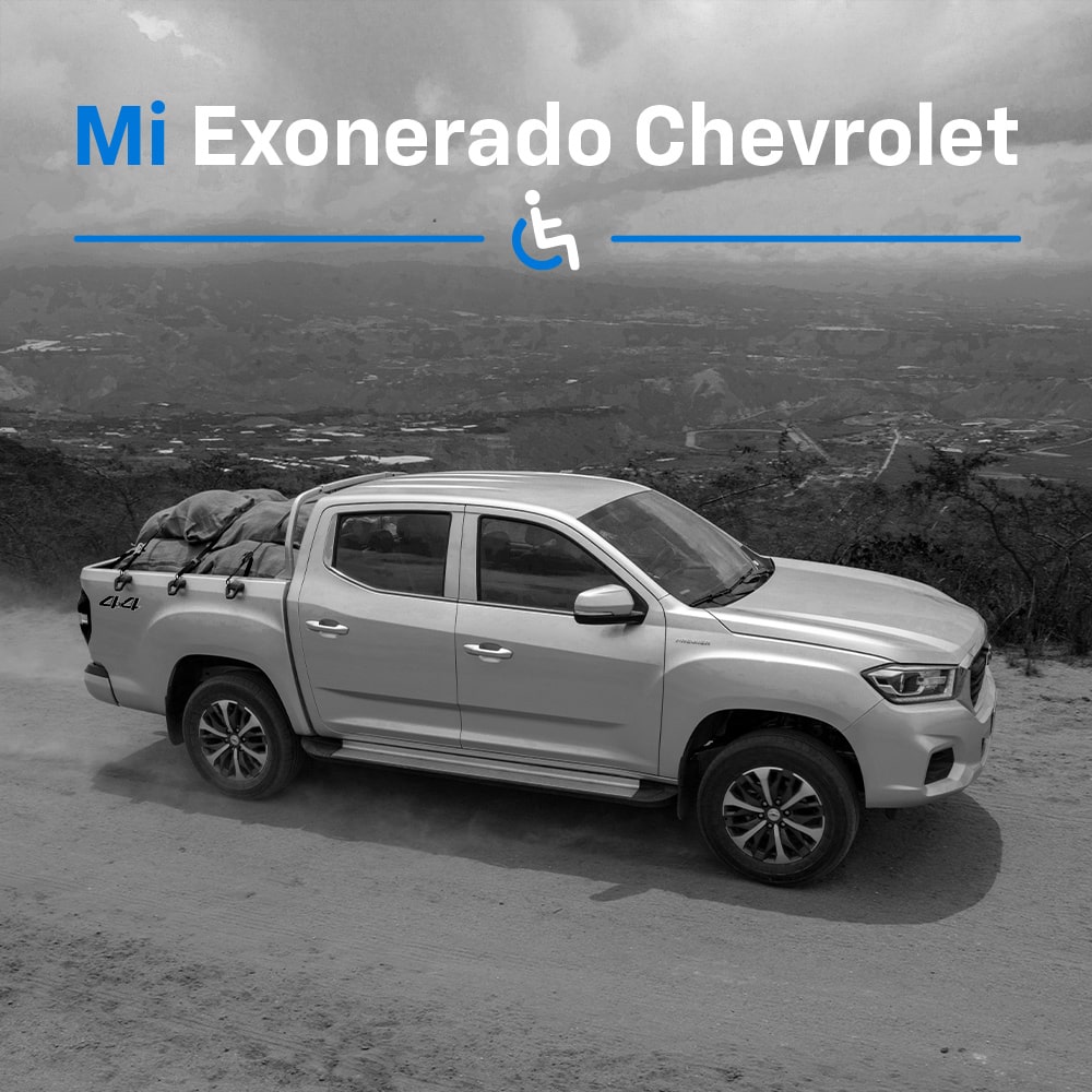 Chevrolet exonerado pickup 4x4 con beneficio fiscal para vivir grandes aventuras