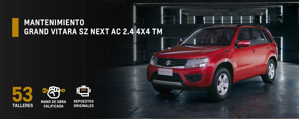 Realiza el mantenimiento programado de tu Chevrolet Grand Vitara SZ Next AC 2.4 4x4 TM y manten tu carro en optimas condiciones