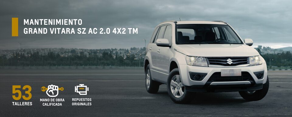 Realiza el mantenimiento programado de tu Chevrolet Grand Vitara SZ AC 2.0 4x2 TM y manten tu carro en optimas condiciones
