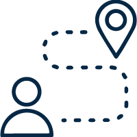 Ícono de distancia recorrida.