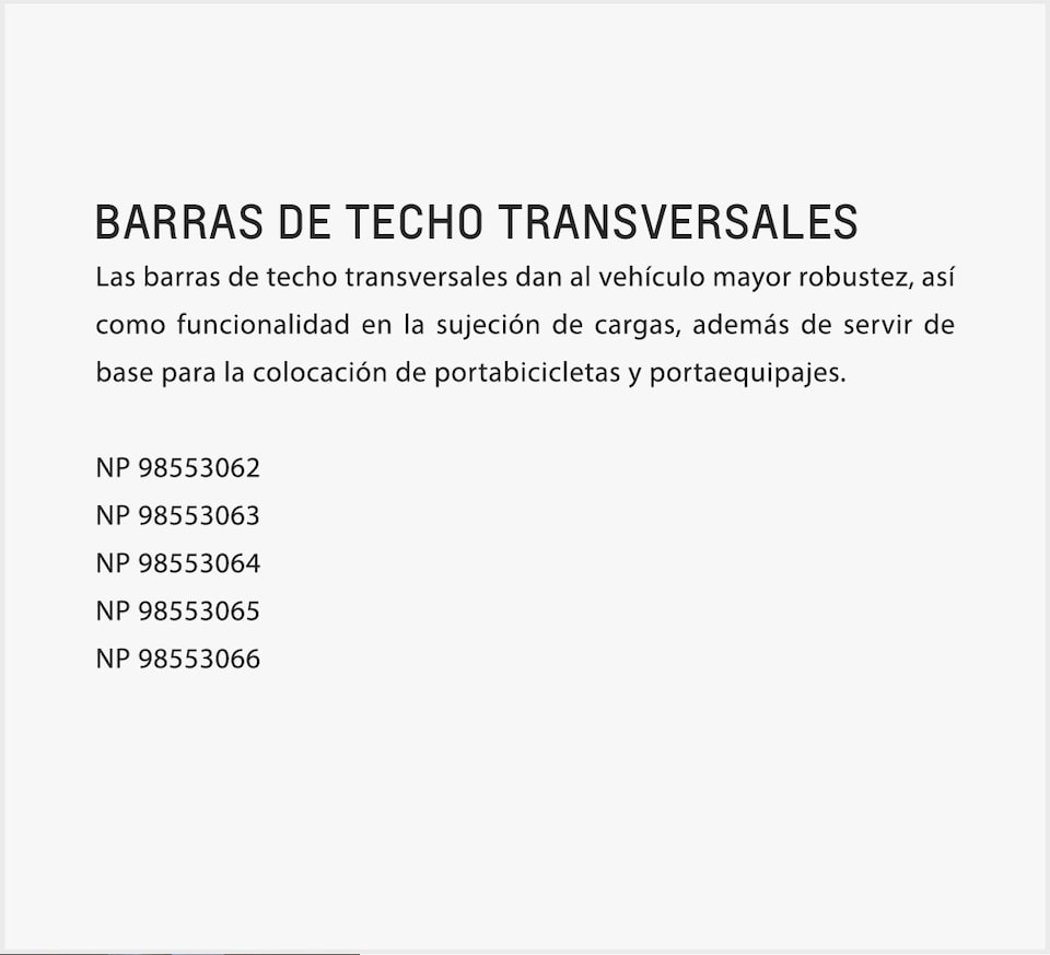 Chevrolet Colorado Accesorios Kit Sport - Barra de Techo Trasversales