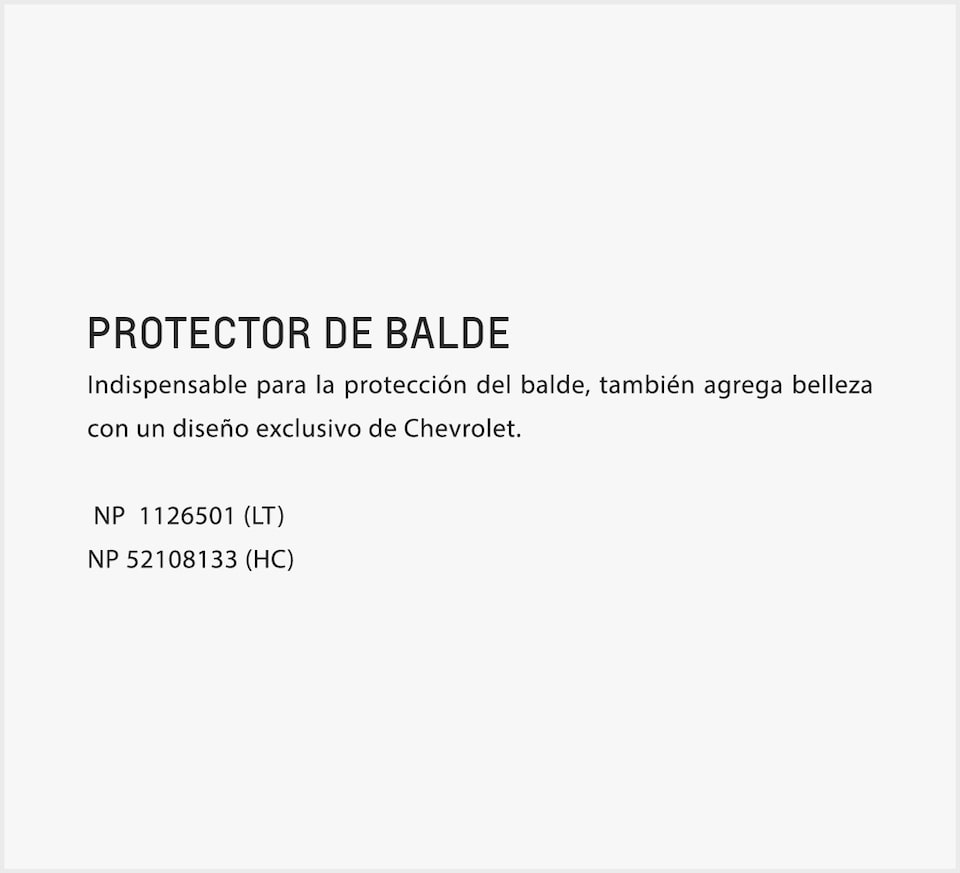 Chevrolet Colorado Accesorios Confort - protector Balde