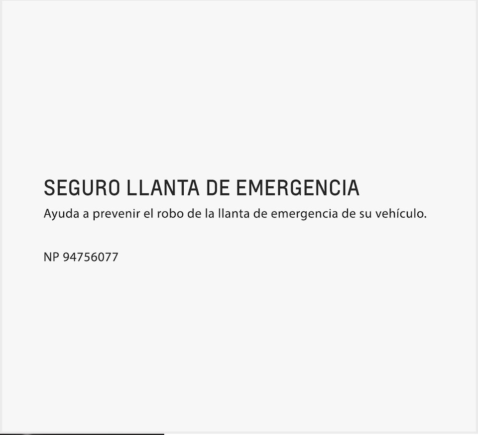 Chevrolet Colorado Accesorios Kit Seguridad - Llanta de Emergencia