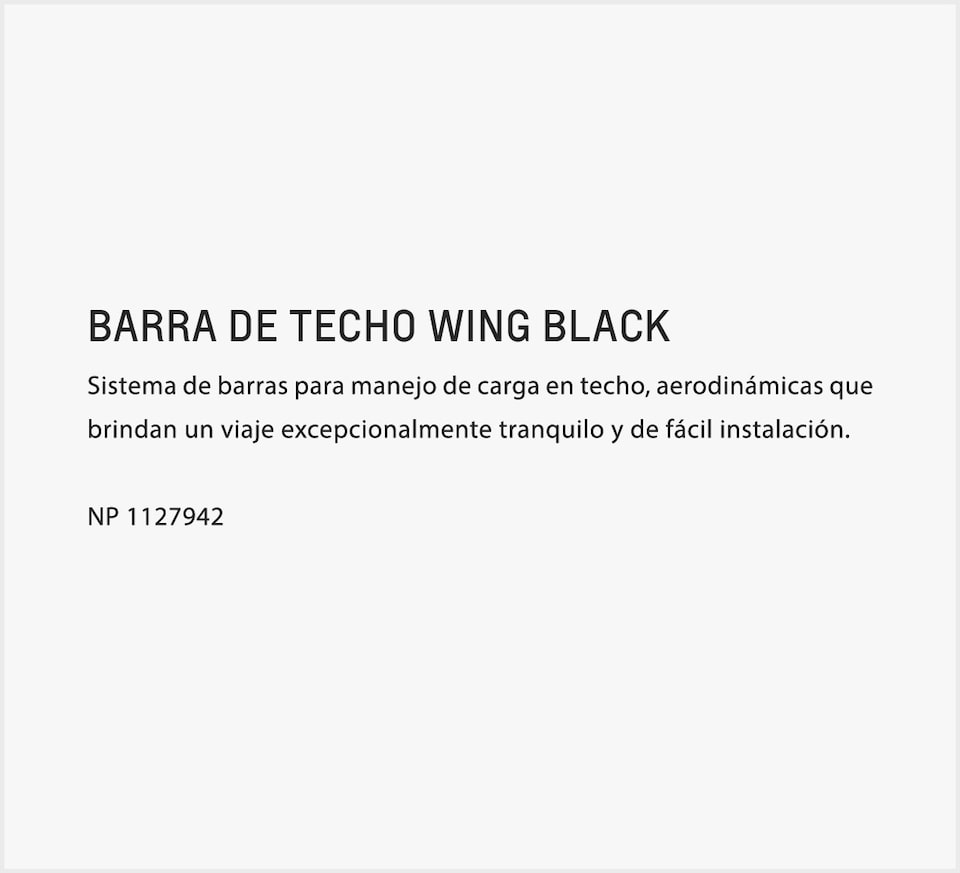 Chevrolet Colorado Accesorios  - Barra de Techo Wing Black