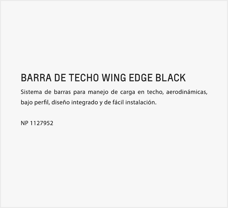 Chevrolet Colorado Accesorios  - Barra de Techo Wing Edge Black