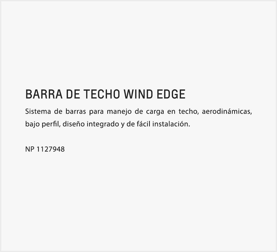 Chevrolet Colorado Accesorios  - Barra de Techo Wing EDGE