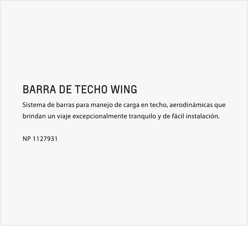 Chevrolet Colorado Accesorios  - Barra de Techo Wing