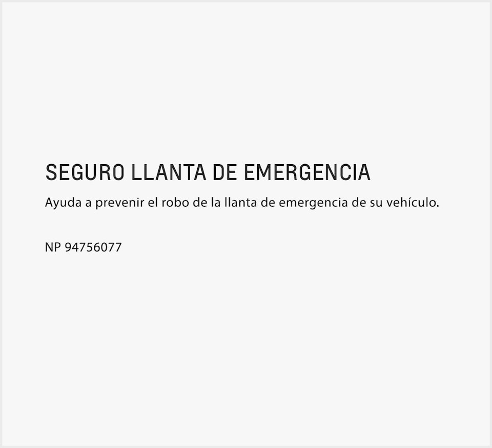 Chevrolet Colorado Accesorios  Seguridad - Llanta de Emergencia