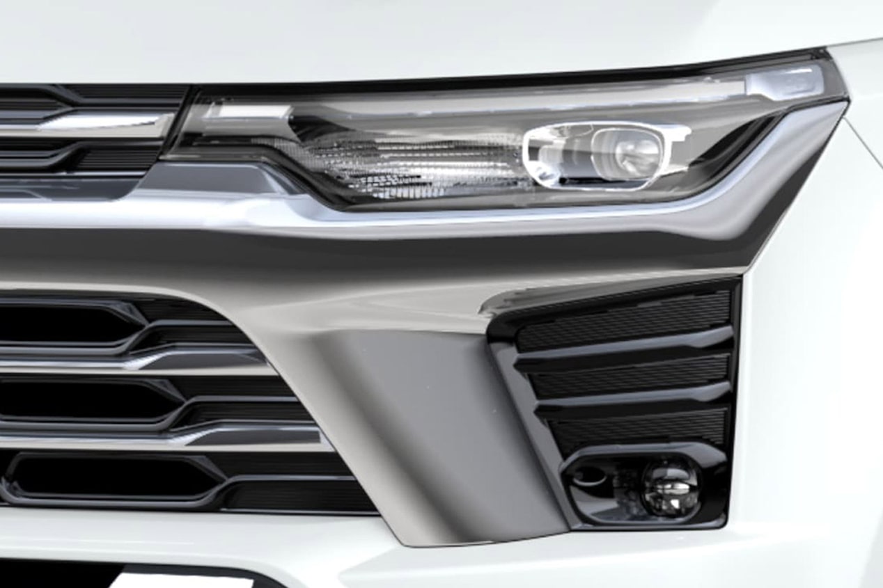 Vista en detalle de los faros LED de la Chevrolet Colorado.