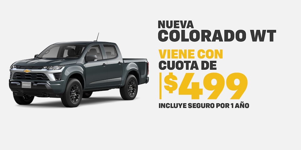 Chevrolet Colorado WT - Viene con cuota de $499 y seguro por 1 año