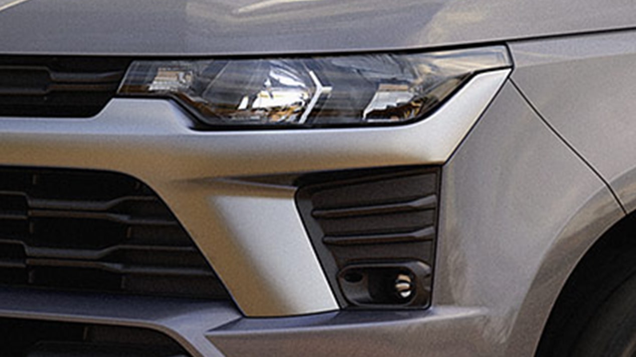 Enfoque en las nuevas luces DRL LED de la Chevrolet Colorado.