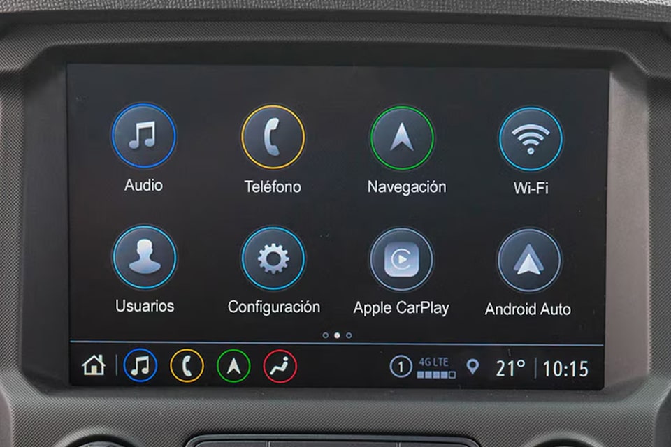 Pantalla de 8 pulgadas de la Chevrolet Colorado.