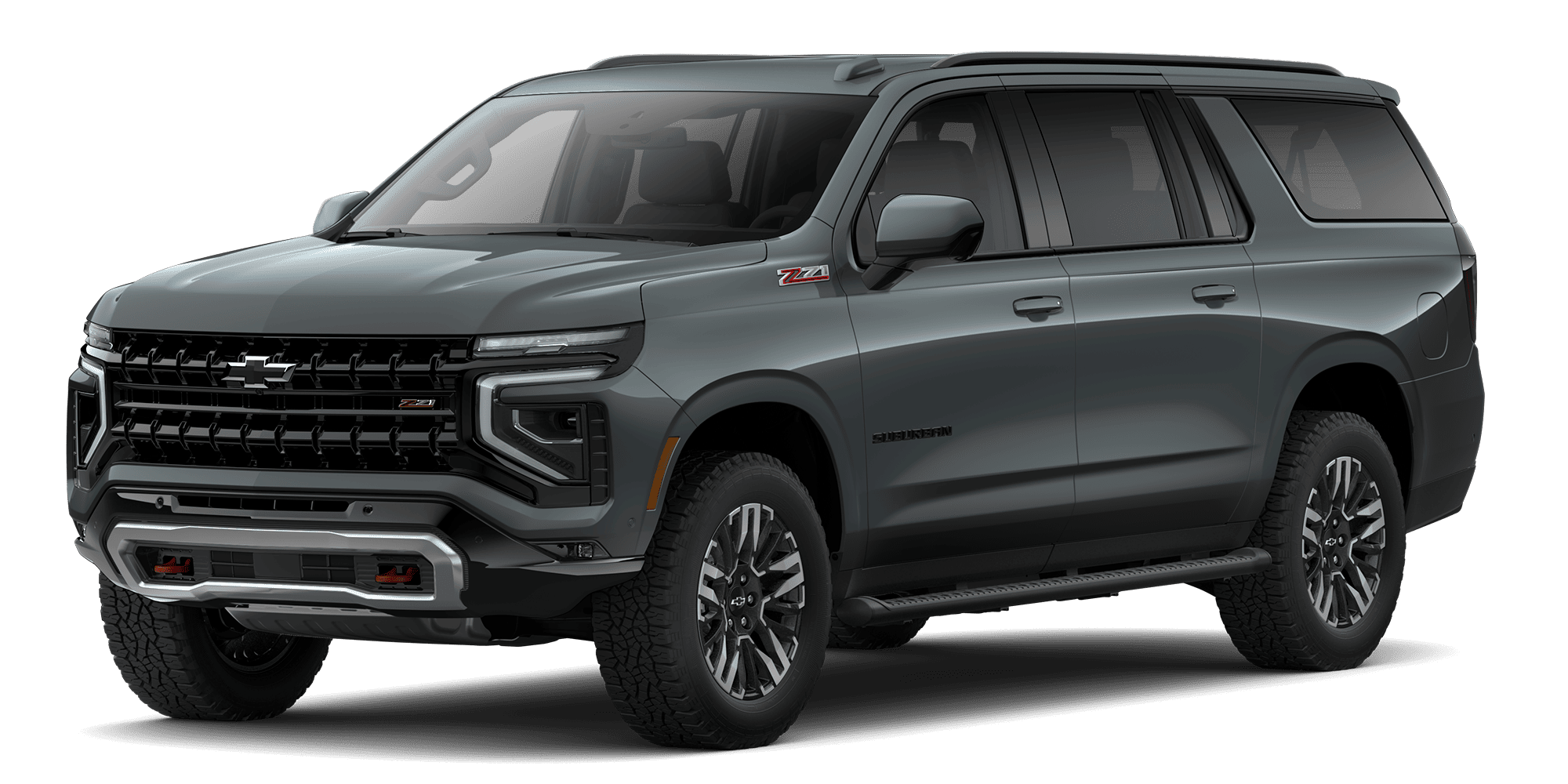 Chevrolet Suburban Z71 SUV verde con seguridad avanzada y diseño imponente
