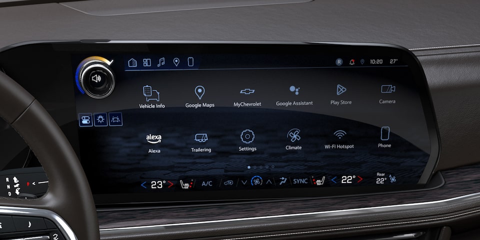 Chevrolet Suburban, pantalla del interior de la SUV
