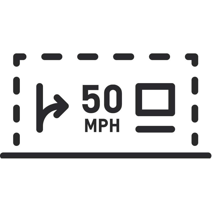 Ícono Chevrolet velocidad de 50 MPH