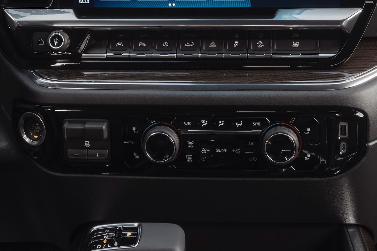 Imagen en detalle del climatizador bizonal de la Chevrolet Silverado.