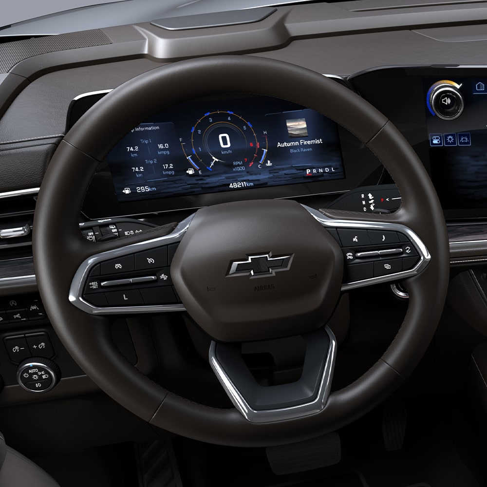 Vista completa del interior de la Chevrolet Suburban.