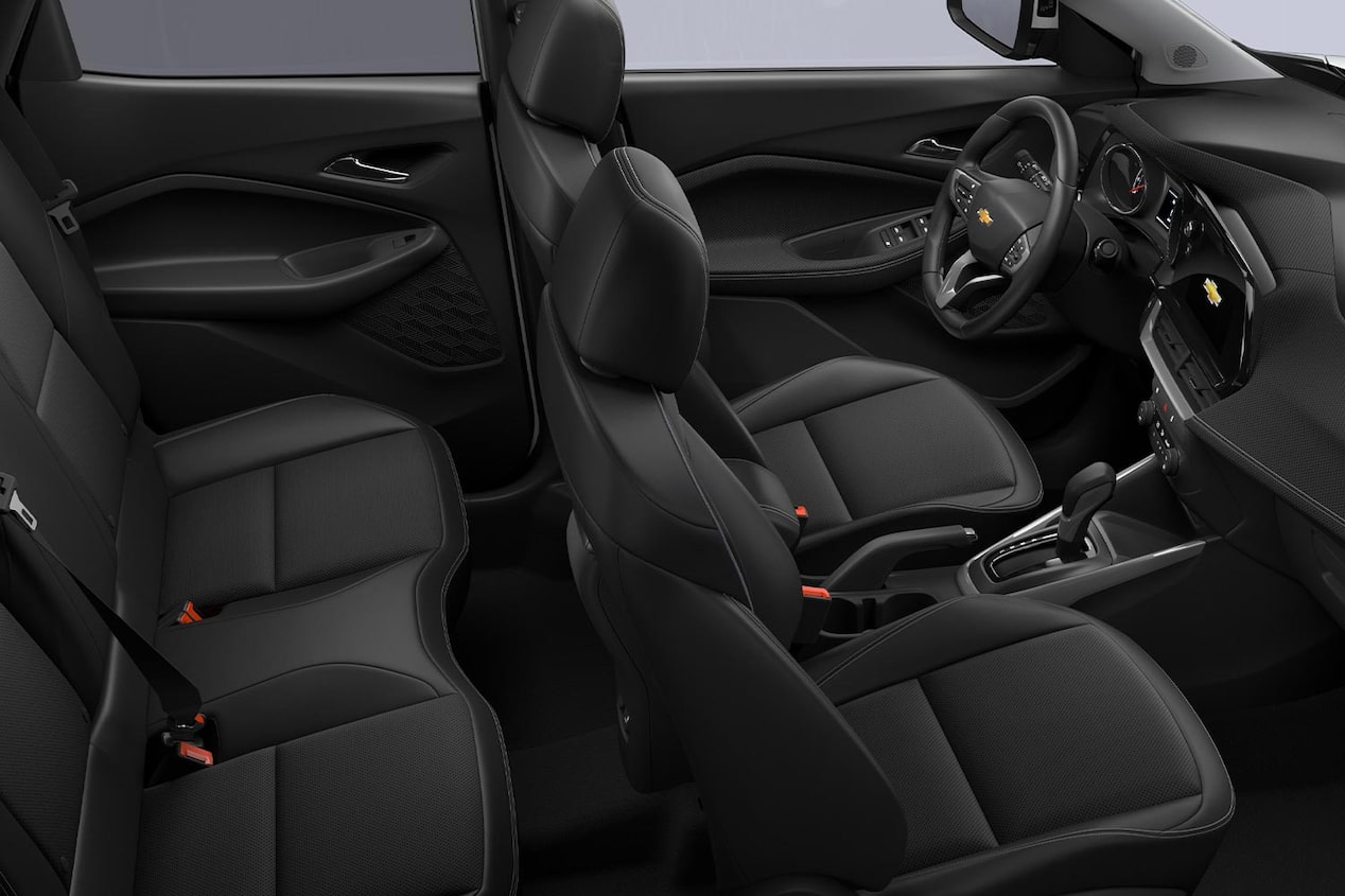 Vista completa del interior de la Chevrolet Montana.