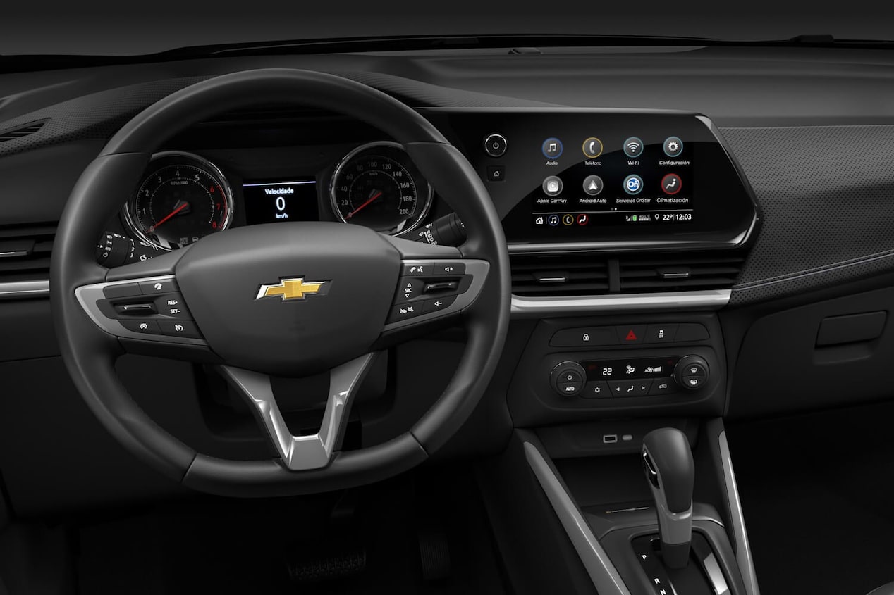 Vista completa del tablero de la Chevrolet Montana.