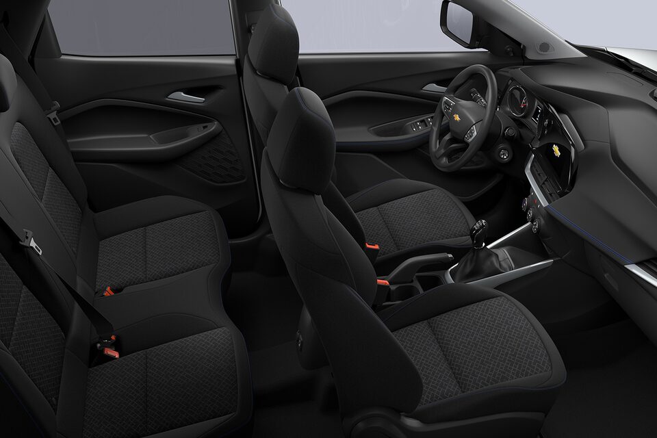 Detalle de los asientos de la nueva camioneta Chevrolet Montana
