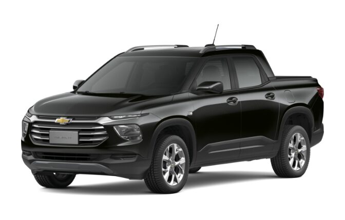 Elije la nueva camioneta Chevrolet Montana en color negro